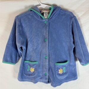 Vintage 90s Gymboree Toddler Sport Hooded Snap Shirt Jacket